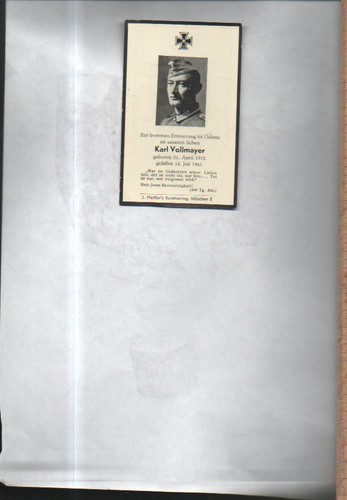 19529 sterbebildchen vollmayer - sterbebildchen,