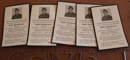 Fünf sterbebildchen eines - sterbebildchen,