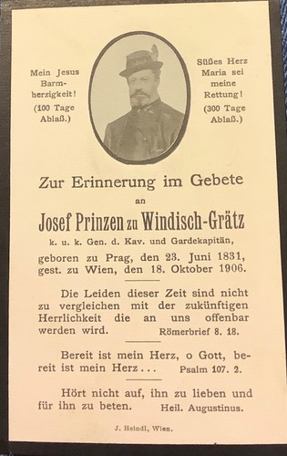 Sterbebildchen josef prinz - sterbebildchen,