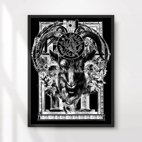 Okkulter satanismus kunstdruck - okkulter,